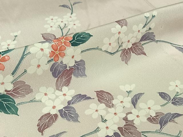 平和屋着物▽訪問着　単衣　流水花籬文　暈し染め　正絹　逸品　AABJ3474jh