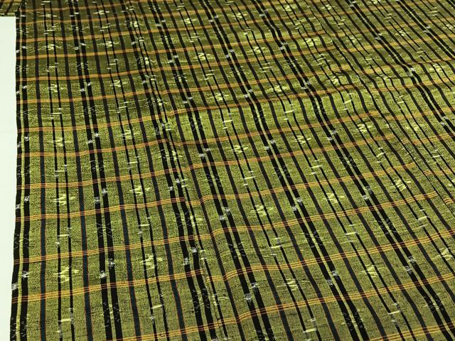 平和屋着物▽上質な紬　単衣　琉球絣　正絹　逸品　AABJ3479jh