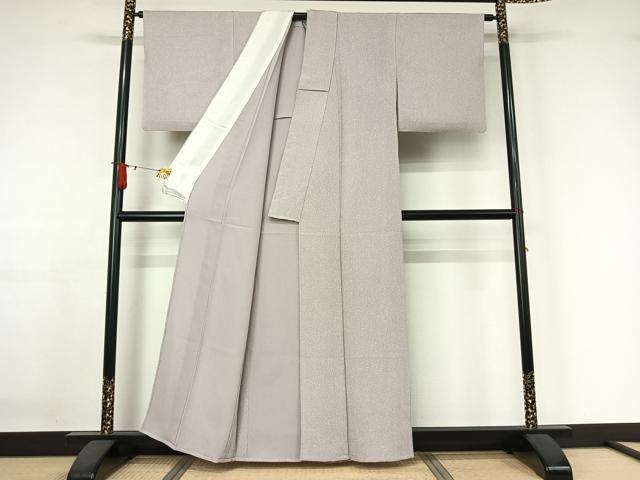 平和屋着物▽上質な小紋　単衣　霞文　正絹　逸品　AABJ3487jh