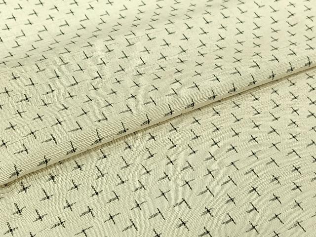 平和屋着物▽上質な紬　単衣　十字絣　正絹　逸品　AABJ3488jh