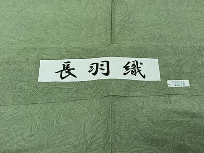 平和屋着物▽長羽織　スリーシーズン　春夏秋　塵除け　墨流し文様　反端付き　正絹　逸品　AABJ3499jh