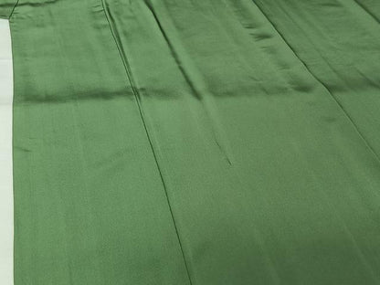 平和屋着物●豪華振袖　単衣　色無地　柳染色　正絹　逸品　AABJ3514jh