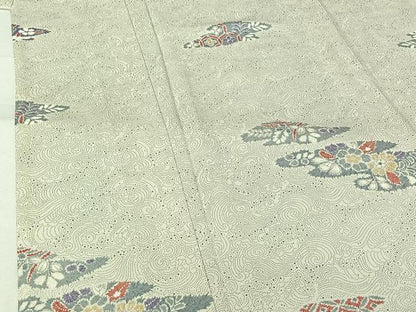 平和屋着物▽上質な小紋　単衣　辻が花　正絹　逸品　AABJ3524jh
