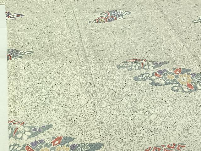 平和屋着物▽上質な小紋　単衣　辻が花　正絹　逸品　AABJ3524jh