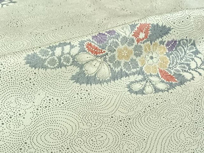 平和屋着物▽上質な小紋　単衣　辻が花　正絹　逸品　AABJ3524jh