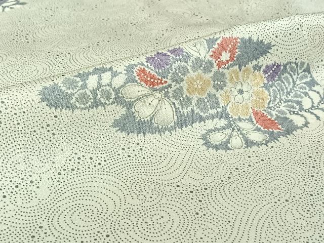 平和屋着物▽上質な小紋　単衣　辻が花　正絹　逸品　AABJ3524jh