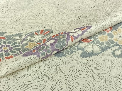 平和屋着物▽上質な小紋　単衣　辻が花　正絹　逸品　AABJ3524jh