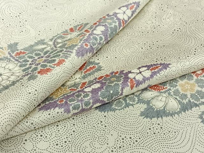 平和屋着物▽上質な小紋　単衣　辻が花　正絹　逸品　AABJ3524jh