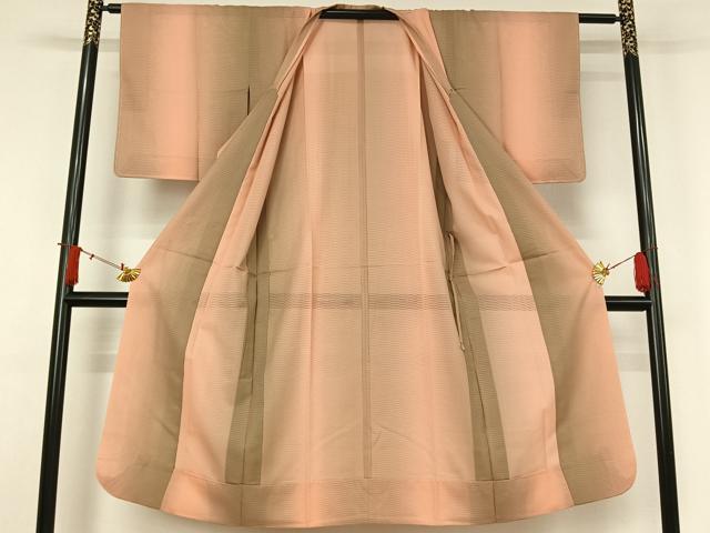 平和屋着物▽道行コート　スリーシーズン　春夏秋　塵除け　霞文　暈し染め　ロング丈　正絹　逸品　未使用　AABJ3525jh