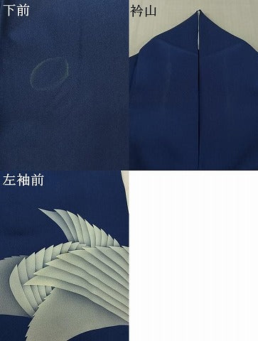 平和屋着物▽訪問着　単衣　鶴　正絹　逸品　AABJ3526jh