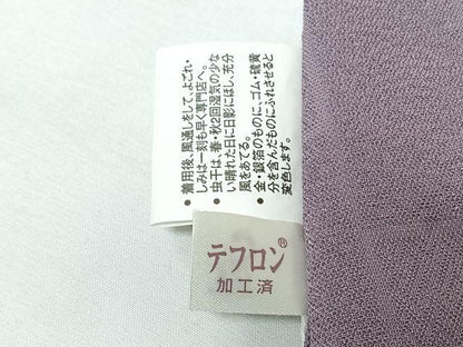 平和屋着物▽上質な色無地　単衣　モール織　草花地紋　浅紫色　正絹　逸品　AABJ3530jh