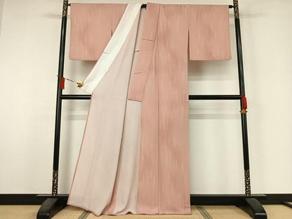 平和屋着物▽小紋　単衣　霞文　洗える着物　AABJ3533jh