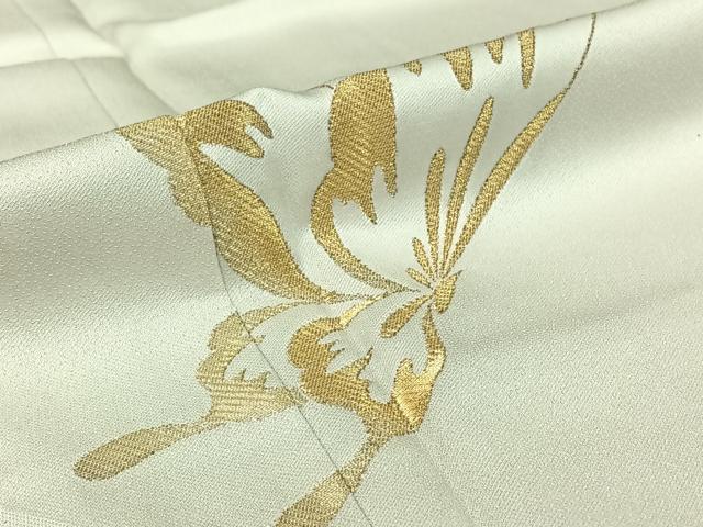 平和屋着物▽豪華振袖　単衣　総刺繍　舞蝶文　金糸　金通し地　正絹　逸品　AABJ3536jh
