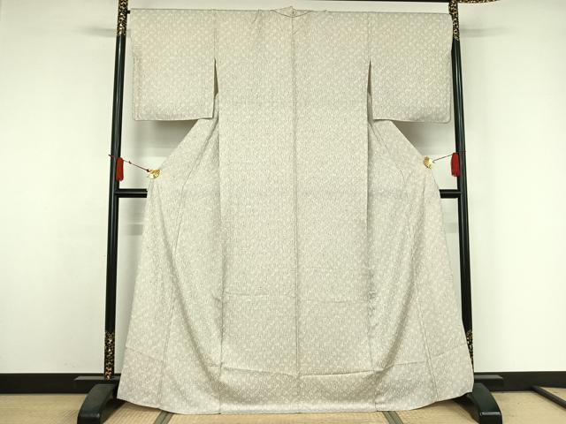 平和屋着物▽上質な小紋　単衣　幾何学文様　高島屋扱い　正絹　逸品　AABJ3538jh