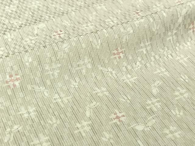 平和屋着物▽上質な小紋　単衣　幾何学文様　高島屋扱い　正絹　逸品　AABJ3538jh