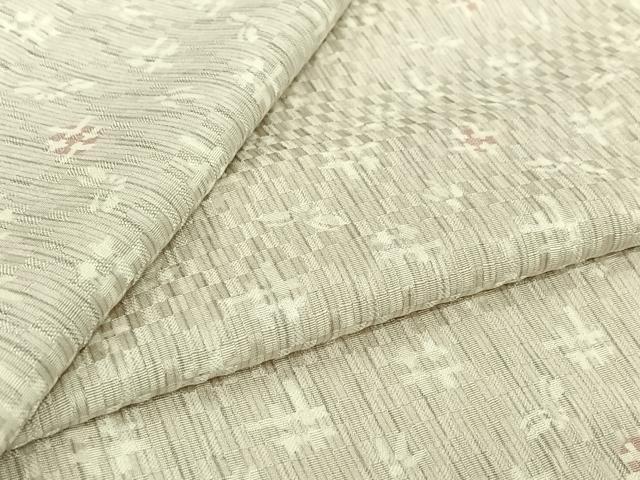 平和屋着物▽上質な小紋　単衣　幾何学文様　高島屋扱い　正絹　逸品　AABJ3538jh