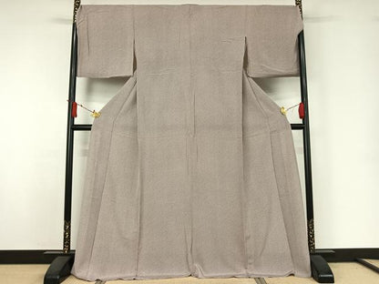 平和屋着物▽上質な小紋　単衣　花尽くし　正絹　逸品　AABJ3543jh
