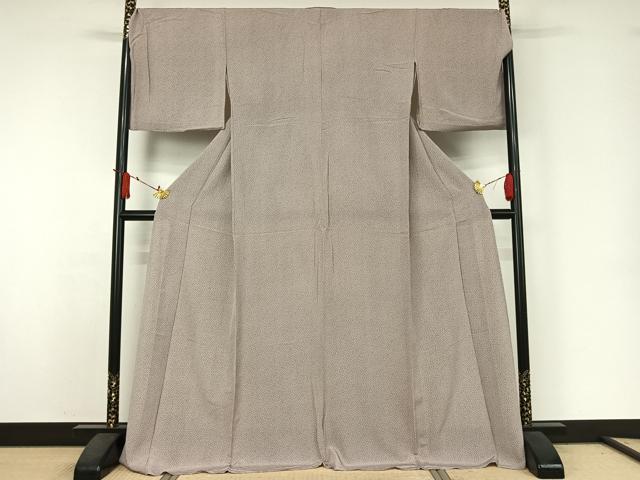 平和屋着物▽上質な小紋　単衣　花尽くし　正絹　逸品　AABJ3543jh