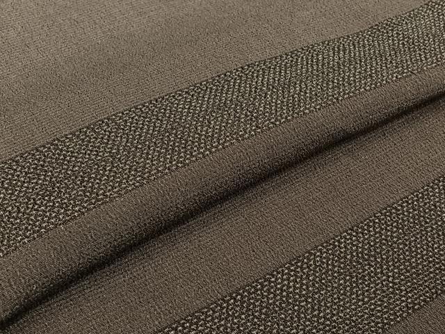 平和屋着物▽本塩沢　単衣　横段文　正絹　逸品　AABJ3545jh