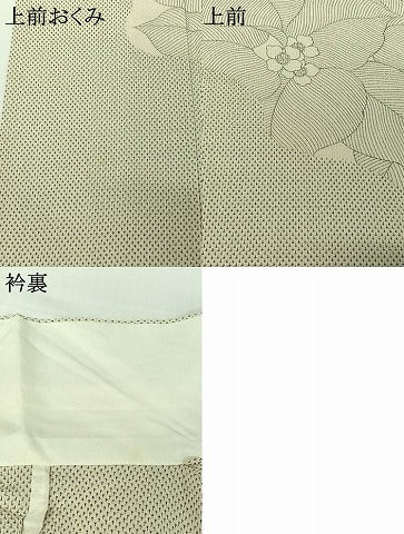 平和屋着物▽白鷹お召　訪問着　単衣　草花文　正絹　逸品　AABJ3547jh
