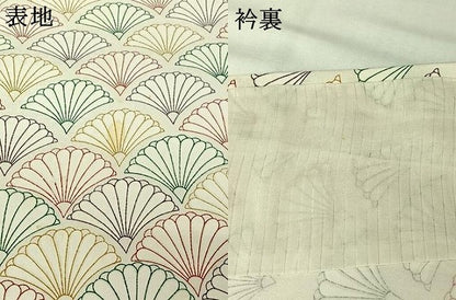 平和屋着物▽訪問着　単衣　青海波花文　正絹　逸品　AABJ3560jh