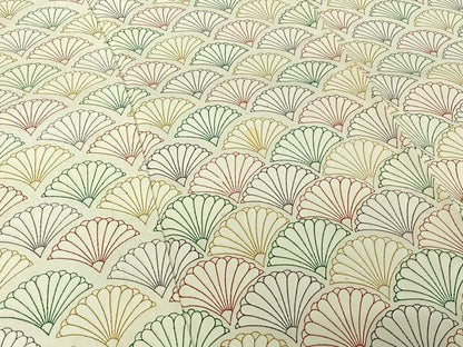 平和屋着物▽訪問着　単衣　青海波花文　正絹　逸品　AABJ3560jh
