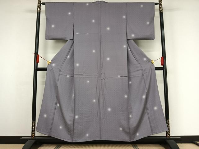 平和屋着物▽上質な小紋　単衣　蛍暈し　正絹　逸品　AABJ3566jh