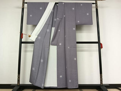 平和屋着物▽上質な小紋　単衣　蛍暈し　正絹　逸品　AABJ3566jh