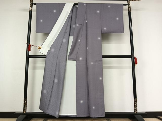 平和屋着物▽上質な小紋　単衣　蛍暈し　正絹　逸品　AABJ3566jh