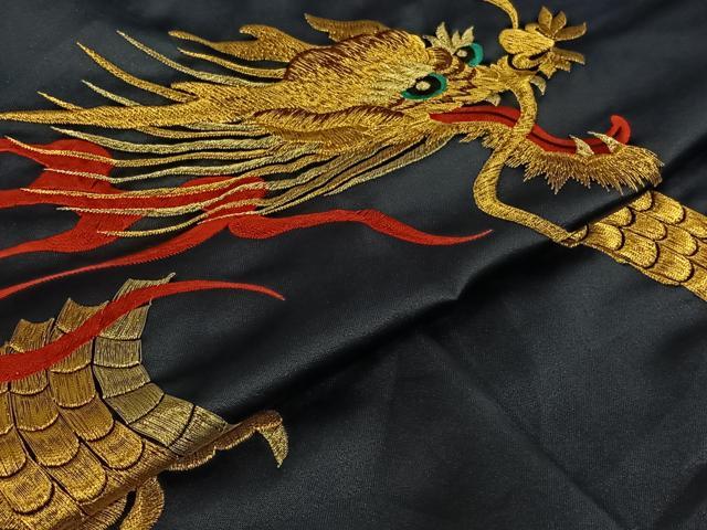 平和屋着物▽男性　着物　単衣　手刺繍　龍　金糸　洗える着物　AABJ3575jh 平和屋着物▽男性 着物 単衣 手刺繍 龍 金糸 洗える着物 AABJ3575jh