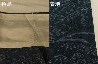 平和屋着物▽小紋　単衣　草花文　AABJ3577jh