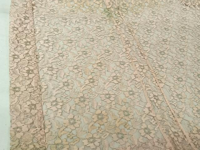 平和屋着物▽羽織　スリーシーズン　春夏秋　塵除け　総レース　草花文　銀糸　洗える着物　AABJ3581jh