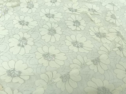 平和屋着物▽羽織　スリーシーズン　春夏秋　塵除け　舞花文　銀糸　洗える着物　AABJ3582jh