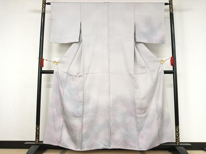 平和屋着物▽訪問着　単衣　霞文　暈し染め　正絹　逸品　AABJ3589jh