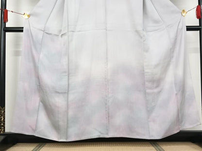 平和屋着物▽訪問着　単衣　霞文　暈し染め　正絹　逸品　AABJ3589jh