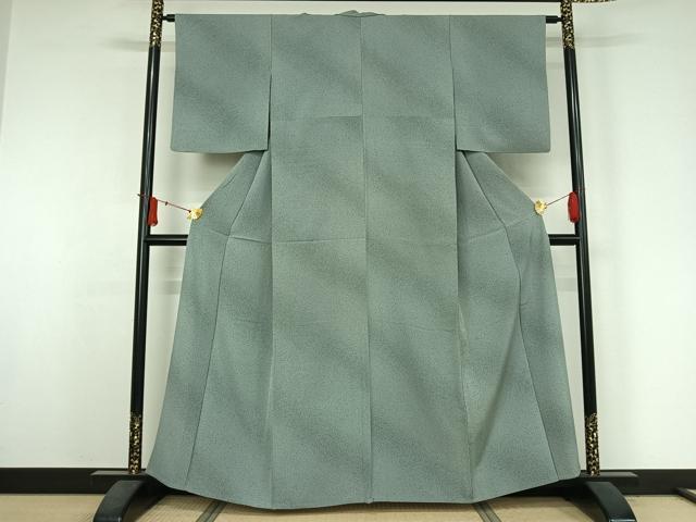 平和屋着物▽上質な小紋　単衣　霞文　正絹　逸品　AABJ3592jh