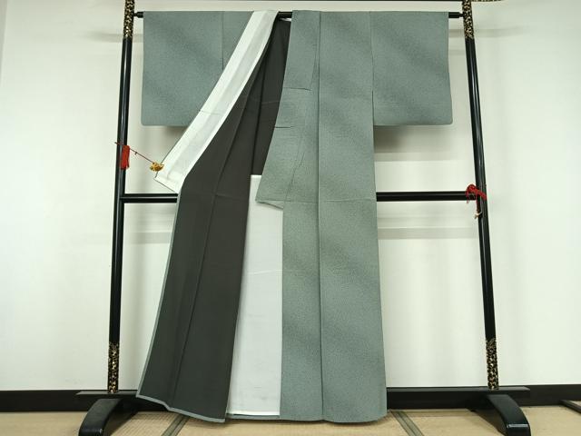 平和屋着物▽上質な小紋　単衣　霞文　正絹　逸品　AABJ3592jh