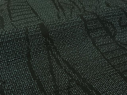 平和屋着物▽結城紬　単衣　80亀甲　よろけ立涌文　正絹　逸品　AABJ3596jh