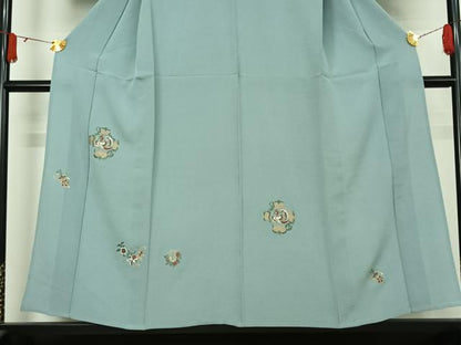 平和屋着物▽訪問着　単衣　総刺繍　鳳凰花文　金銀糸　正絹　逸品　AABJ3601jh
