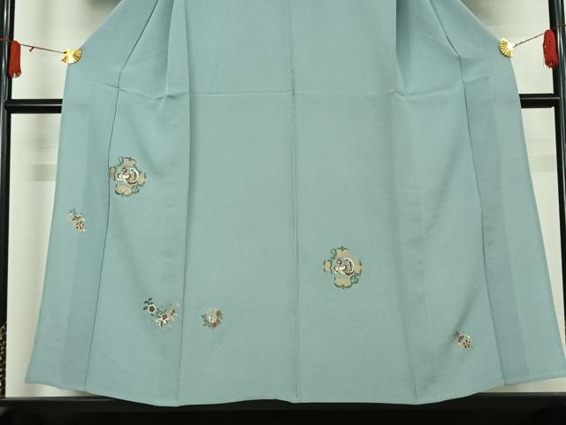平和屋着物▽訪問着　単衣　総刺繍　鳳凰花文　金銀糸　正絹　逸品　AABJ3601jh