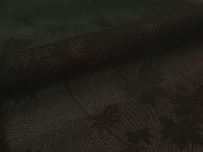 平和屋着物▽羽織　スリーシーズン　春夏秋　塵除け　枝花文　黒地　正絹　逸品　AABJ3611jh