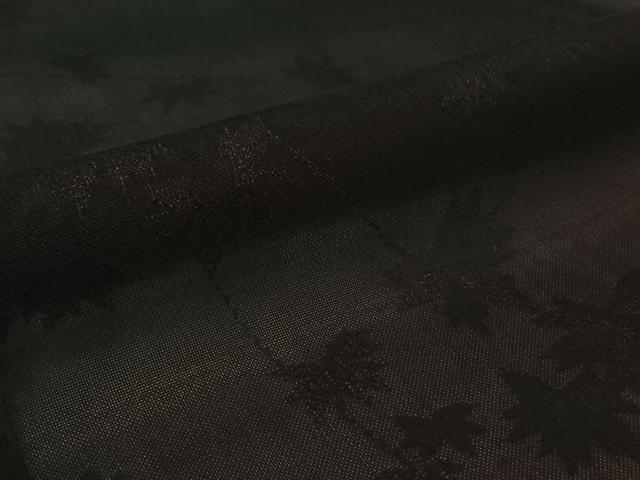 平和屋着物▽羽織　スリーシーズン　春夏秋　塵除け　枝花文　黒地　正絹　逸品　AABJ3611jh