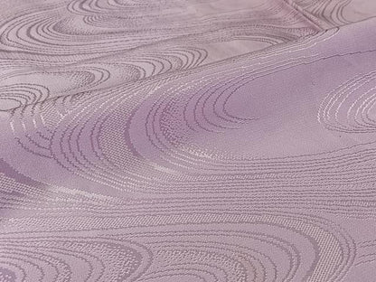 平和屋着物▽色無地　単衣　流水地紋　薄葡萄色　洗える着物　AABJ3619jh