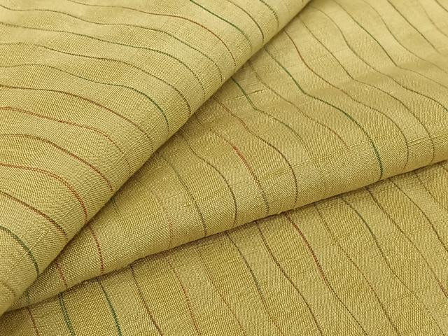 平和屋着物▽上質な紬　単衣　立涌文　正絹　逸品　AABJ3621jh