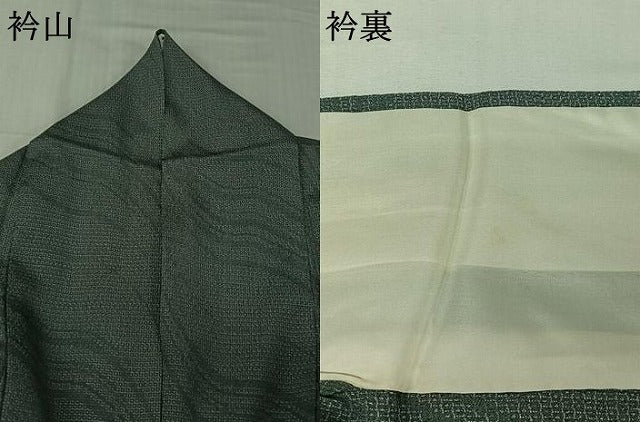 平和屋着物▽本塩沢　単衣　流水文　正絹　逸品　AABJ3623jh