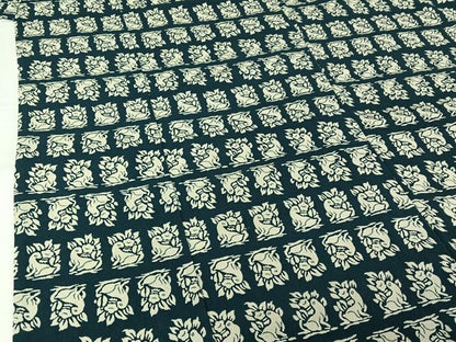 平和屋着物▽上質な小紋　単衣　草花文　兎　鬼しぼ縮緬　正絹　逸品　AABJ3635jh
