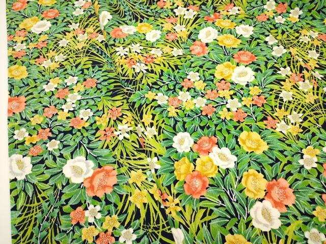 平和屋着物■上質な小紋　草花尽くし　正絹　逸品　AABJ3643br