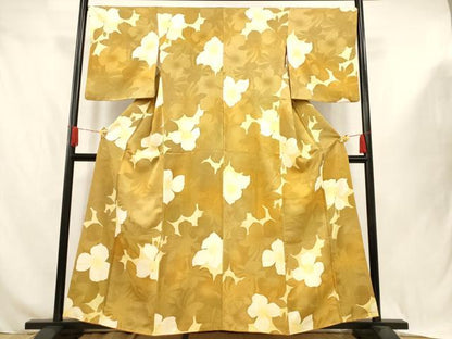 平和屋着物■上質な小紋　地紋起こし　花尽くし　暈し染め　正絹　逸品　AABJ3645br