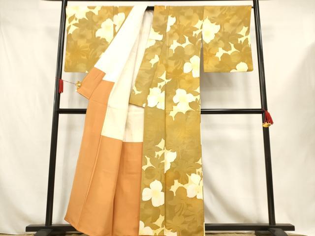 平和屋着物■上質な小紋　地紋起こし　花尽くし　暈し染め　正絹　逸品　AABJ3645br