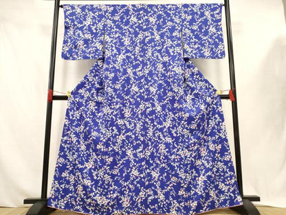 平和屋着物■上質な小紋　草花文　正絹　逸品　AABJ3652br